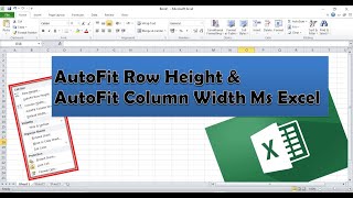 AutoFit Row Height &amp; AutoFit Column Width Excel #excel