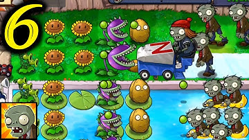 Plant Vs Zombies Gameplay Walkthrough - Part 6    ( Android / iOS )