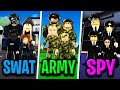 SWAT FAMILY vs ARMY FAMILY vs SPY FAMILY in Roblox BROOKHAVEN RP!!