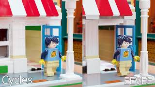 Lego Blender Cycles vs Eevee 3D Animation