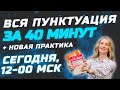 ВСЯ ПУНКТУАЦИЯ ЗА 40 МИНУТ ДЛЯ ЕГЭ ПО РУССКОМУ + НОВАЯ ПРАКТИКА