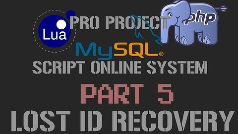 How To Make Lost ID Recovery Account Online Script  | Part 5 Pro Project | LUA + PHP + MYSQL