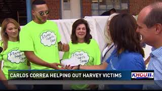 Carlos Correa helping out Harvey victims Profile