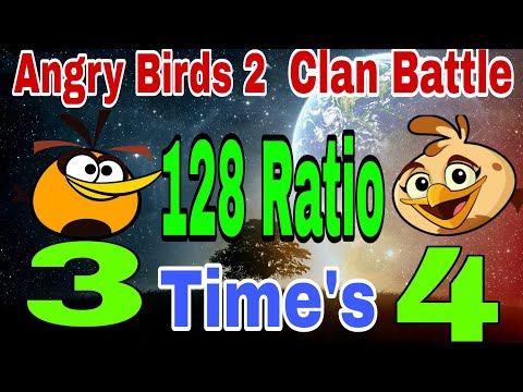 Angry Birds 2 Clan Battle Ratio 128 Bubble 3 & Melody 4 Times Used Rooms 12 (CVC) 27 August 2023