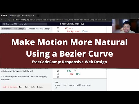 Make Motion More Natural Using a Bezier Curve (Applied Visual Design) freeCodeCamp tutorial