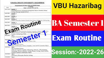 vbu semester 1 exam routine 2022-26।#vbu_sem1_exam_programme।#ug #sem1 #vbu #studywithdularimahto