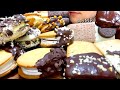 【咀嚼音】チョコでパリパリにしたサンドアイス&ホットヌテラ!/ASMR/EatingSounds/Mukbang/먹방