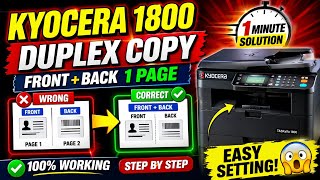 Kyocera 1800 Duplex Copy Setting | Front & Back in 1 Page😱(Easy Fix) #shorts #viralvideo #viralshort