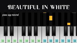 beautiful in white - westlife • | perfect piano app tutorial | easy piano • ish2001 screenshot 5