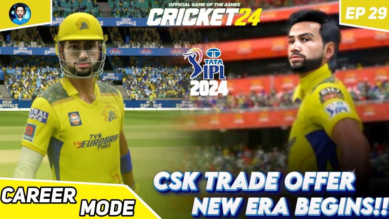 💸🎇 இவன் யாரென்று தெரிகிறதா 💛🔥 ! DEBUT FOR CSK💥1st Century ! Cricket 24 ...