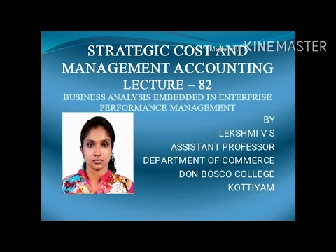 LECTURE – 82-STRATEGIC COST AND MANAGEMENT ACCOUNTING (BUSINESS ANALYSIS EMBEDDED IN EPM)M.COM S- 3