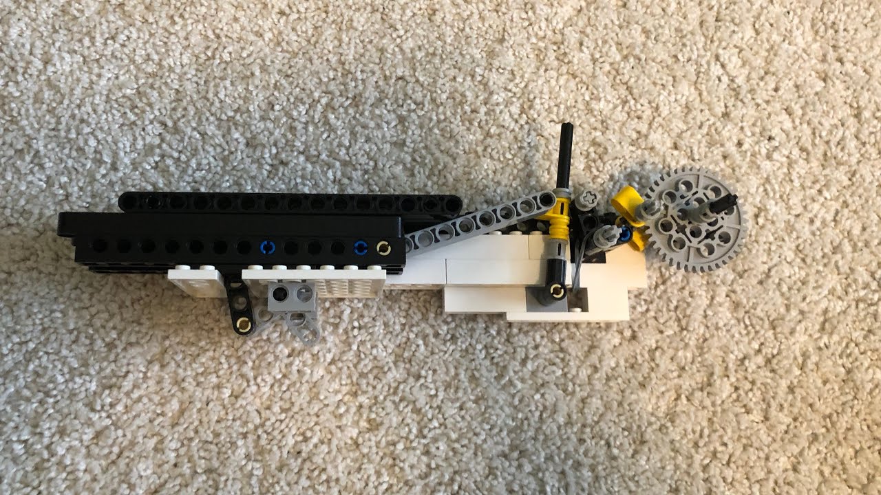 LEGO rubber band gun mechanism instructions YouTube