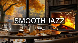 Cozy Coffee Shop Ambience & Soft Jazz Music for Work, Study 🍁 Happy October Fall Morning by LDC screenshot 4