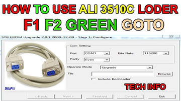 ALI 3510C SOFTWARE UPDATE WITH LODER CABEL RS 232