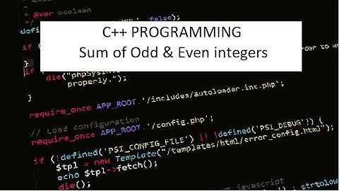 C++ program to find the sum of odd and even integers in an integer array | #UniversalProgramming