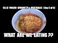 $3.12 AWFUL FROZEN SPAGHETTI & MEATBALLS ( Day 3 of 5) - WHAT ARE WE EATING??