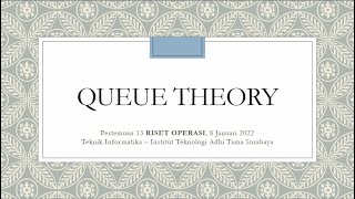 Queue Theory (Sistem Antrian) | Riset Operasi Wealth