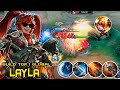 WTF DAMAGE!! NEW BEST 1 HIT DELETE LAYLA BUILD!!🔥- BUILD TOP 1 GLOBAL LAYLA ~ MLBB