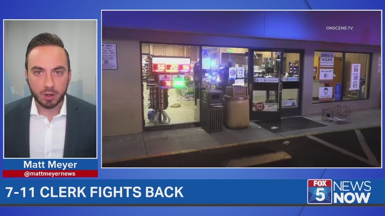 Clerk Fights Back Against Robbers at 7-11 - YouTube