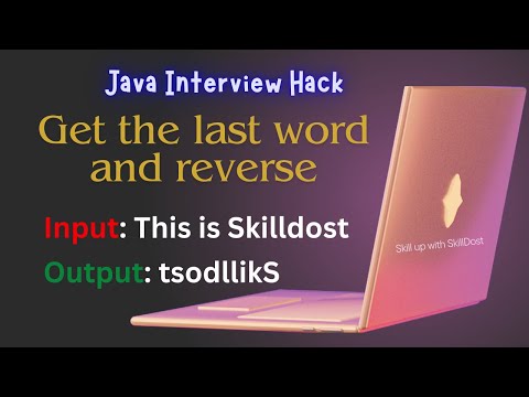 Get the last word from Sentence and Reverse it