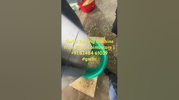 Garlic Sorting machine from Bits , Coimbatore | +91 82484 61039 #garlic