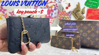 LOUIS VUITTON KEY POUCH S Empreinte Leather review/what fits/ comparison