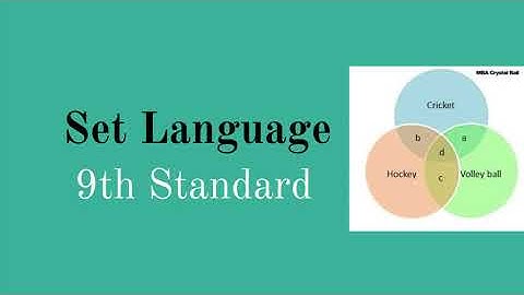 9th Std Maths SET LANGUAGE Exercise 1.3 PART - 1  | 9th std Maths Samacheer Kalvi syllabus