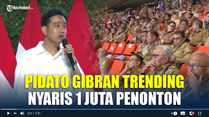 Pidato Gibran Trending, Nyaris 1 Juta Penonton