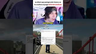 Se le crasheaba el juego por poner este truco #rubius #gtasanandreas #reaccion