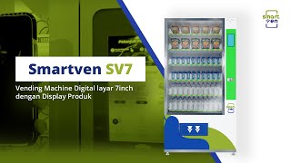 Vending Machine Digital Qris Dengan Layar 7 Inch Dan Display Produk Smartven Sv7