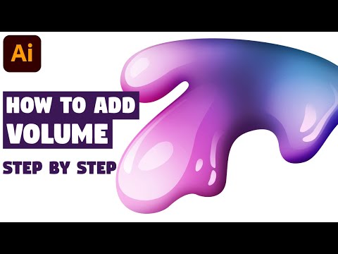 How to add volume to objects | Illustrator CC tutorial (glossy and gradient effect)