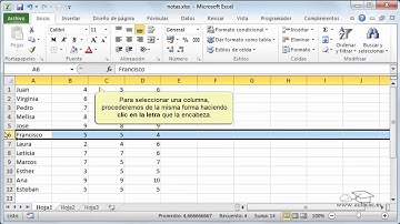 Curso de Excel 2010. 4.1. Seleccionar celdas.
