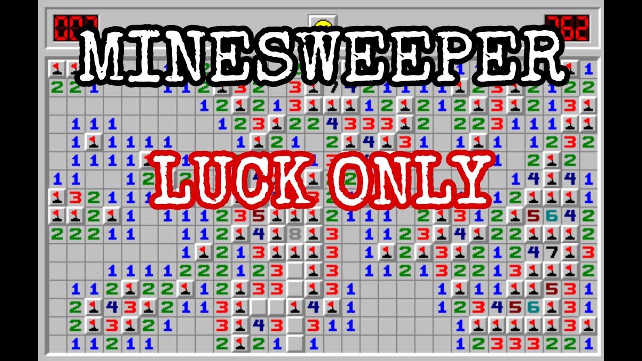 Solving Minesweeper With Luck ONLY Challenge - YouTube