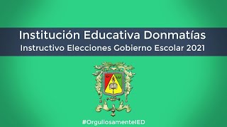 Instructivo Elecciones Gobierno Escolar 2021