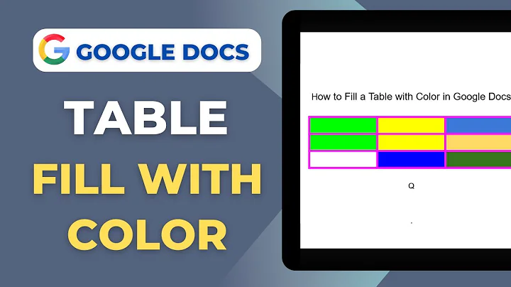 How to Fill a Table with Color in Google Docs