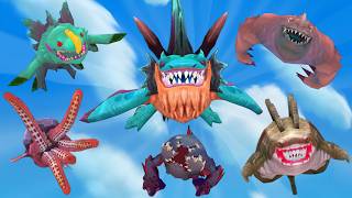 ALL TITAN ENEMY UNLOCKED AND GAMEPLAY - BIG SHARK | Hungry Shark Evolution