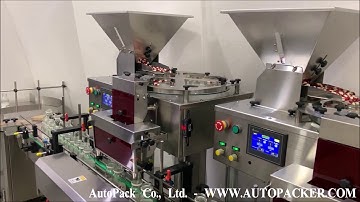 TC-425 Tabletop Tablet/Capsule Counting Machine & Collecting turn Table & Infeed turn Table/AutoPack