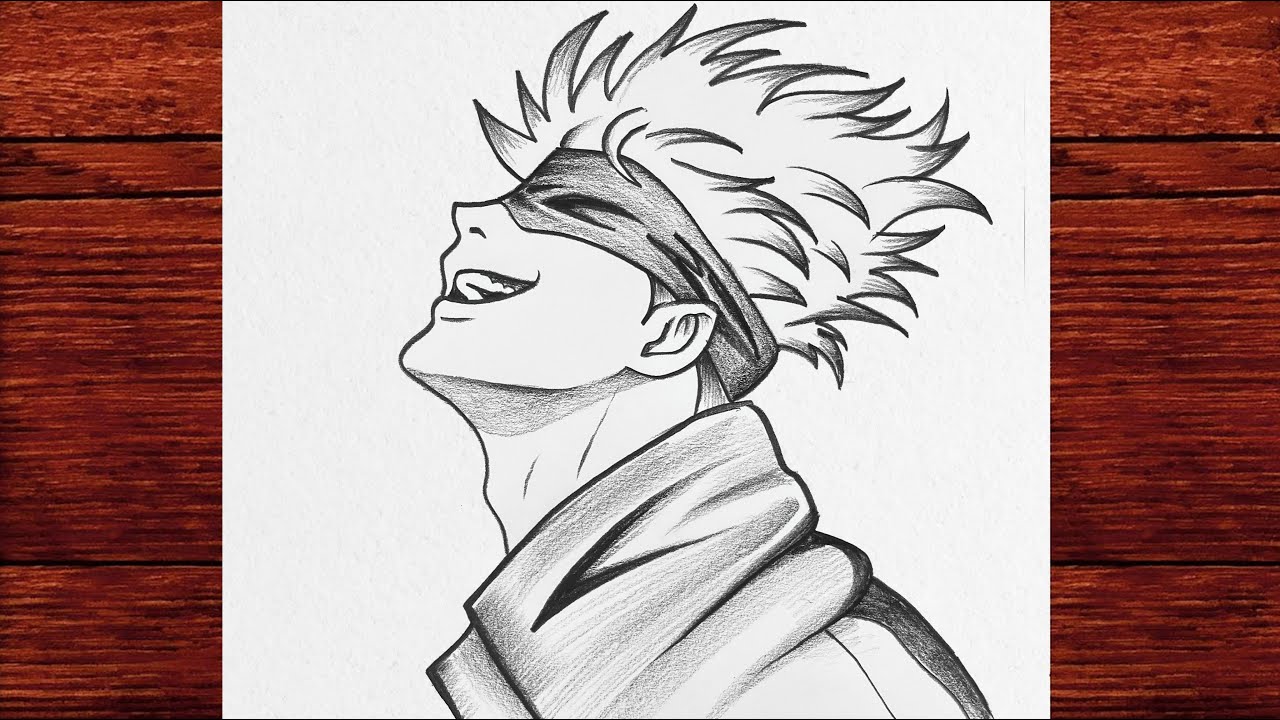 How to Draw Gojo Satoru Easy | Anime Drawing Easy Step by Step | Gojo ...