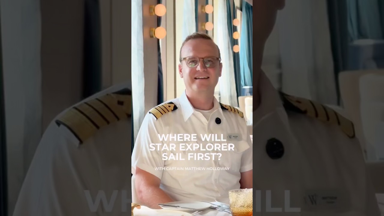 Captain Matthew takes the helm of ✨Star Explorer✨ for her maiden voyage. ⚓️ Dec. 28, 2026. #cruise