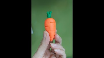Tạo hình củ Cà Rốt từ đất nặn/Hướng dẫn nặn củ cà rốt