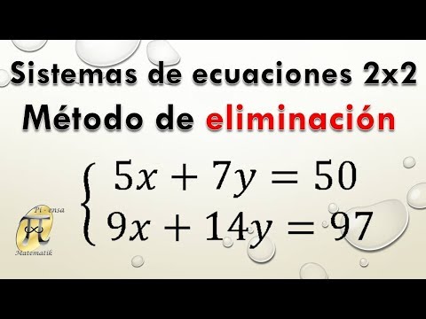 Sistema de ecuaciones de 2x2 por el método de reducción o eliminación. Ejercicio 4