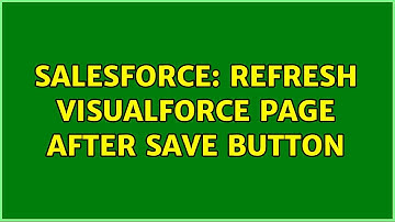 Salesforce: Refresh visualforce page after save button
