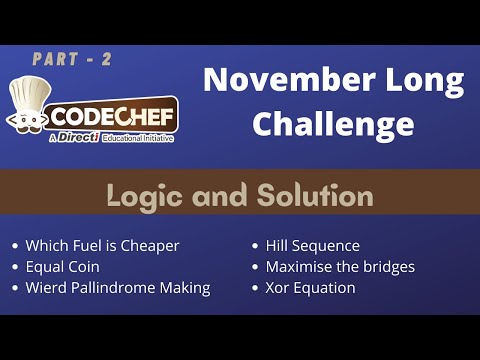Equal Coin CodeChef Solution  || CodeChef November long challenge 2021 || XOR Equation.Hill Sequence