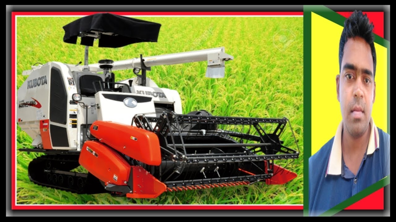 KUBOTA Harvesking DC68G. Combine hervester. Chawal gehu katne ka machin ...