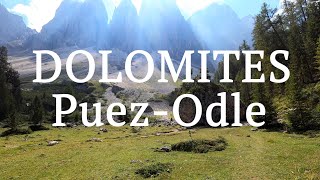 4K | Dolomites | Parco Naturale Puez-Odle | Trekking in Dolomites