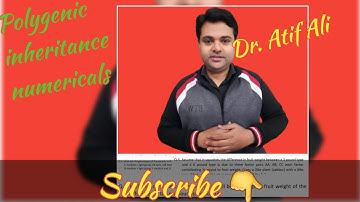 #universityofagriculture  Numericals Polygenic Inheritance part 7