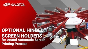 Optional Hinged Screen Holders for Anatol Automatic Screen Printing Presses