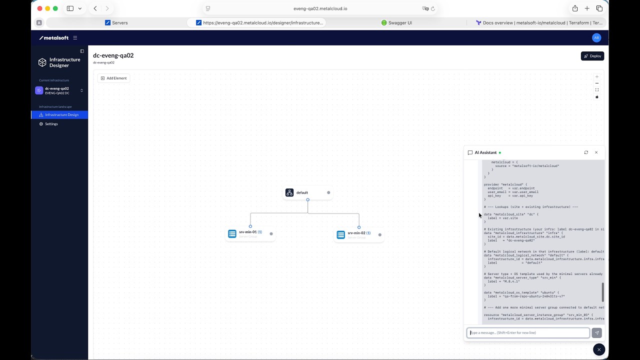 MetalSoft 7.2 Updates - Artificial Intelligence Updates