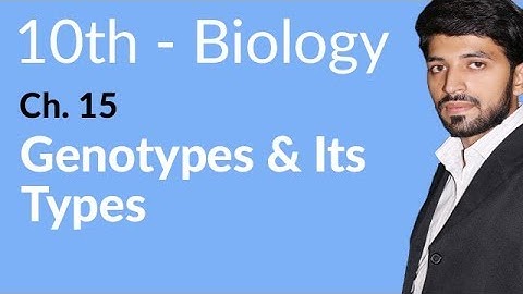 10th Class Biology Chapter 15 - Genotype and its Types - Class 10 Biology Chapter 15
