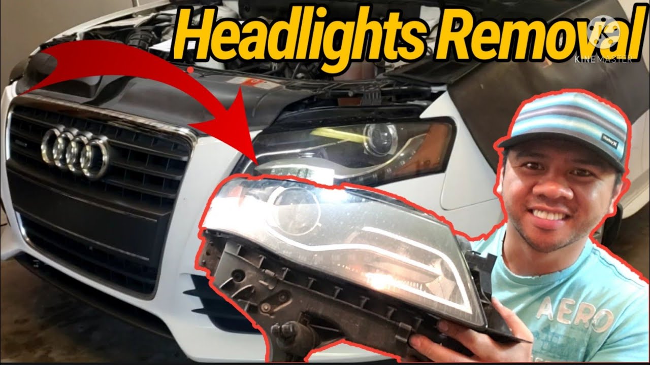 project-a4-how-to-remove-headlights-audi-a4-easy-simple-youtube